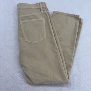 J.Crew Tan Beige Corduroy Straight Leg Pants High Rise AB651 Womens 29